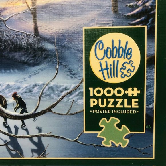 Cobble Hill  Jigsaw Puzzle 1,000 Pieces Edge of Town Owl Winter Poster - Picture 3 of 9